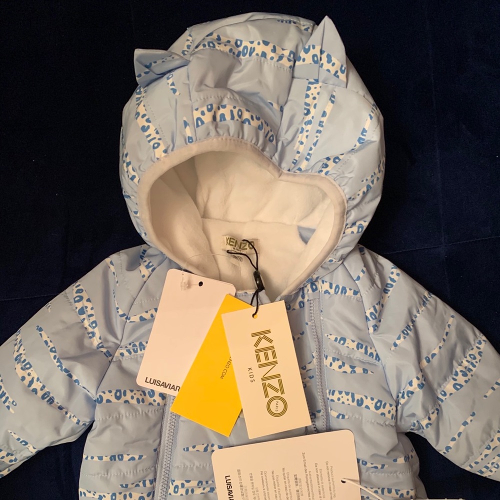 KENZO KIDS LOGO PADDED NYLON ROMPER Bodysuit